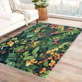 thumbnail image 2 of Hibiscus Floral Rug 4x6 Area Rugs for Bedroom Living Room, Tropical Botanical Area Rug, Jungle Carpet Machine Washable Non-Slip Rug, Soft Low Pile Area Rug, Indoor Decorative Rugs G&n136, 2 of 7