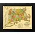 thumbnail image 2 of Mitchell 18x15 Black Modern Framed Museum Art Print Titled - Massachusetts, Connecticut, Rhode Island 1831, 2 of 5