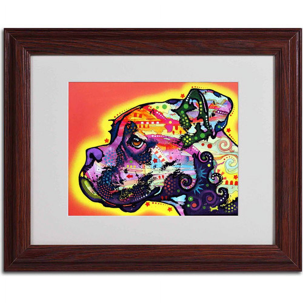 Trademark Fine Art "Profile Boxer" Canvas Art by Dean Russo, Wood Frame