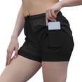 thumbnail image 3 of SOFTCCLO Running Shorts for Women Cycling Athletic Shorts Lined Loose Breathable Running Womens Shorts Black M, 3 of 6