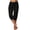Black, variant on Levmjia Women's Capri Pants High Waisted Workout Pants Athletic Joggers with Pockets Drawstring Cuffed Ankle Trousers for Women