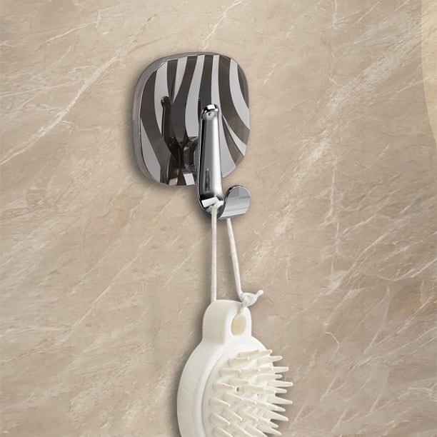 Gancho de Pared Adhesivo de Plástico Sin Taladro Extraíble con Capacidad de 15kg, Soportes Fuertes para Toallas y Ropa de Plástico para Almacenamiento en Cocina y Baño, 6.8x6x3.5cm, 1 Paquete