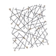thumbnail image 6 of DecMode Black Metal Hanging Wall Art Décor with Silver and Bronze Beads for Contemporary or Modern Small Space, Bedroom, Living Room, Entryway, 24"W x 24"H, 6 of 8