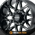 thumbnail image 4 of Ultra 254U Carnivore Gloss Black Milled Wheel Rim, 20" x 9" 8 x 6.5" 18mm, 254-2982U+18, 4 of 5