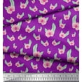 thumbnail image 2 of Soimoi Purple Cotton Poplin Fabric Artistic Leaf & Floral Print Fabric by the Yard 56 Inch Wide, 2 of 3