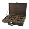 thumbnail image 4 of KLKCMS 24 Grid PU Leather Watch Box Organizer Case Jewelry Display Storage Showcase, 4 of 9