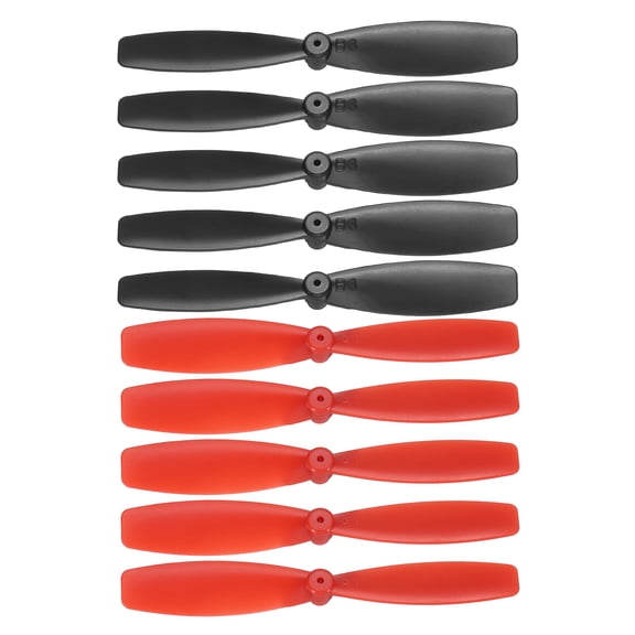 Uxcell 10 Set 55mm/2 Inch Propeller RC Propellers 2-Vane Blades Props for Lightweight Drones Motor Special Prop Accessories, Black/Red