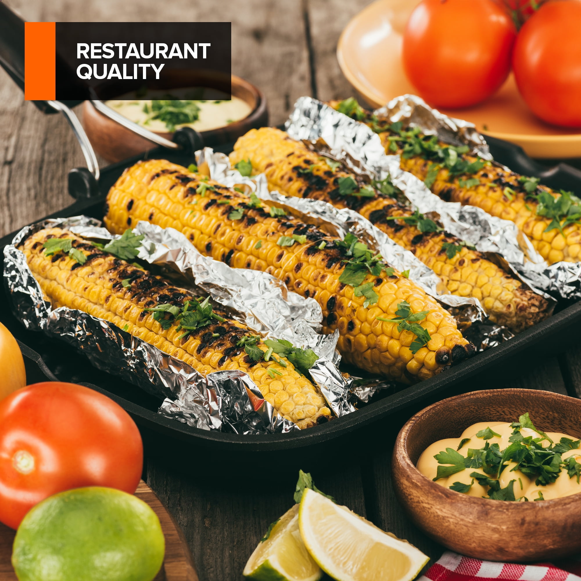 500 Count Pre-Cut Deli Aluminum Foil Sheets, 12” Pop Up Foil Sheets for Restaurant, Disposable Foil Sheets for Food, Tin Foil Sheets for Burrito, Hot Dog or Sandwich, Stock Your Home