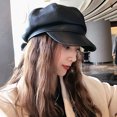 thumbnail image 4 of Moda damas mujeres niñas PU boina gorra sombrero, 1pc-negro JAMW Sencillez, 4 of 5