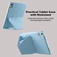 thumbnail image 2 of TECH CIRCLE For iPad 11-inch (A16), iPad 10.9" (10th Generation) PU Leather Slim Case with Stand Function, Support Pencil Charging & Attachment, Lightweight Protective Stylish Thin Tablet Cover, Blue, 2 of 6