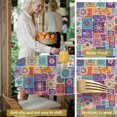 thumbnail image 4 of Pioneer Flower Floral Print Pattern Round Tablecloth 70"x70", Wrinkle Resistant Wipeable Table Cover for Kitchen Dining Room Picnic Patio and Party, 4 of 5