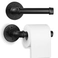thumbnail image 2 of Heavy Duty Rustic Industrial Pipe Toilet Paper Holder (black), 2 of 5