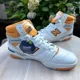 thumbnail image 1 of New Balance 650R Mid Canyon Basketball Shoes Mens Size 10 D White Brown BB650RCL, 1 of 6