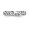 thumbnail image 5 of Auriga 14k White Gold 1/8 carat Diamond Complete Wedding Band for Women Size- 7, 5 of 6