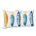 thumbnail image 6 of Ambesonne Summer Throw Pillow Cover 2 Pack, Surf Fun Water Sports, 16", Blue Orange Yellow, 6 of 6