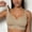 #0170-Khaki, variant on Wireless Seamless Bras for Women No Underwire Plain V Neck Soft Support Full Coverage Comfortable Bra