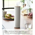 thumbnail image 2 of Yamazaki Home Round Tissue Case, Ash, Steel + Wood, Small, Lid, Airtight, No Assembly, 2 of 7