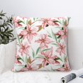 thumbnail image 4 of Honeii Lilies Flowers Print Throw Pillow, Square Decorative Pillow Forms Soft Fluffy Plump Pillow Decorative Pillow Inserts,Couch Pillows-20"x20", 4 of 7