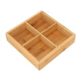 thumbnail image 1 of Wooden Serving Tray, Paint Free Snack Serving Platter With Removable Panel Kitchen Nesting Container For Party Entertaining Food Display Fruit Dessert, 1 of 8