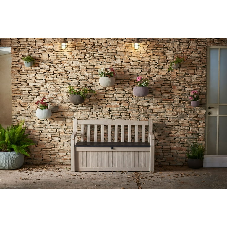 Panchina Contenitore da Giardino 140x60x84 cm in Resina Keter Eden Bench  Beige – acquista su Giordano Shop