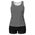 thumbnail image 5 of Hurxie High Neck Tankini Tops for Women Modest Swim Shirts with Bra Swimsuits Tank Only Bathing Suit Top No Bottom Black,L, 5 of 6