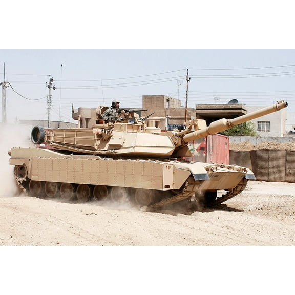 24x36 gallery poster, U.S. Army M1A2 Abrams Tank with production TUSK explosive reactive armor package installed