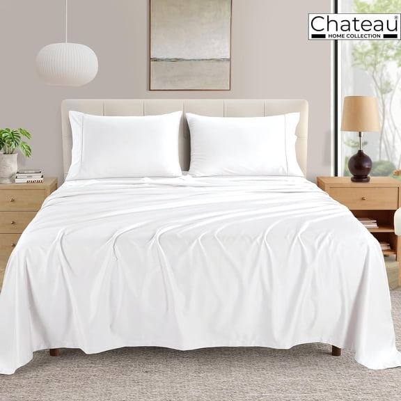 Egyptian Cotton Queen Sheet Set - 400 Thread Count Deep Pocket Sateen Weave Cooling Bedding