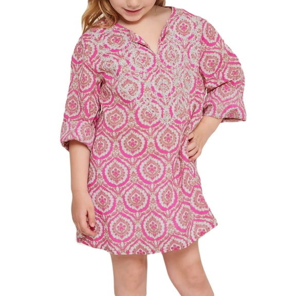 Roberta Roller Rabbit Little Girls Medallion Shaula Kurta 2 Years Pink