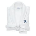 thumbnail image 5 of Authentic Hotel and Spa  White Unisex Turkish Cotton Waffle Weave Terry Bath Robe with Navy Block Monogram V S/M, 5 of 5