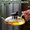 thumbnail image 2 of 20 OZ Electric Glass Teapot with Warmer,New Glass Electric Tea Kettle with Infuser, 9-Temperature 1000w Heating Ceramic Stove, TeaPot Set with Infuser for Tea & Coffee (Translucent-without Base), 2 of 7