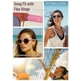 thumbnail image 2 of Leafael Polarized Sunglasses Women's Trendy Two Tone Retro Design, 100% UV Protection, Classic Pink Square, Casual & Active, 2 of 6