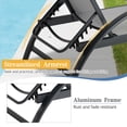 thumbnail image 6 of Walsunny 2 PCS Outdoor Chaise Lounges Chair Aluminum Reclining Patio Lounge Chairs with 5 Adjustable Position Recliner Light Grey, 6 of 7