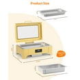 thumbnail image 3 of Garvee 400W Electric Hot Pot Chafing Dish Set, 9 Qt,  1 Full Size Chafing Server Dish and Glass Window, Golden, 3 of 8