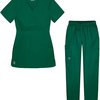 Sivvan Women’s Scrub Set - Multi Pocket Cargo Pants & Stylish Mock Wrap Top