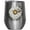 Silver, variant on In a World Full of Roses, Be a Daisy Quote with Butterflies Art Merch Gift, White 12oz Wine Tumbler