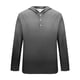 thumbnail image 4 of Blusa de manga larga con capucha para hombre, estilo informal, con botones, estampado degradado, de poliéster, 4 of 4