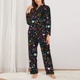 thumbnail image 2 of Lsque I love you Mom Pattern Long Sleeve Pajama Set for Women - Soft 2-Piece Sleepwear and Loungewear Set with Pockets, Comfy Nightwear-X-Large, 2 of 7
