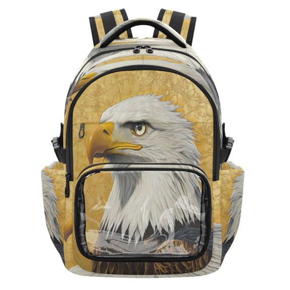 25L PVC Casual Backpack, Waterproof Large Capacity Backpack for Student Commute & Short Trips Pretty Eagle Pattern