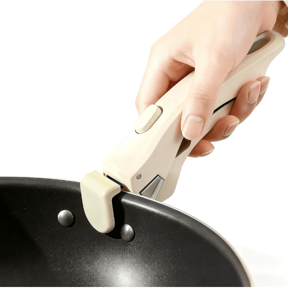Removable Pan Handle - Universal Clip-On Grip for Safer Cooking, Essential Kitchen Tool for Nonstick Pans