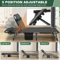 thumbnail image 6 of MOPHOTO Portable Heavy Duty Sleeping Bed, Adjustable 5-Position Folding Camping Cot with Mattress & Headrest, Indoor Folding Home Guest Beds, Outdoor Patio Folding Lounge Chair, 6 of 10