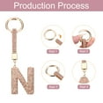 thumbnail image 3 of Uxcell Bling Car Rear View Mirror Charm Initial Letter Interior Decoration Hanging Crystal Ornaments for Women DIY N Letter, 3 of 6