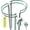 4 Pack Green, variant on Peony Cages and Supports 16" H x 10" W, 4 Pack Tall Snake Plant Support Stake Half Round Metal Garden Stake for Indoor and Outdoor Plants, Flower Support Ring Border for Tomato,Hydrangea,Rose