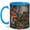 Blue, variant on Magical Mushroom Cottage 11oz Ceramic Mug, Whimsical Forest Fairycore Cup