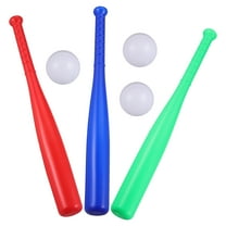 BESTYASH Kids Plastic Baseball Bat and Ball Set, 3 Bats 3 Balls, T Ball Toy for Outdoor Practice, 17 Inches