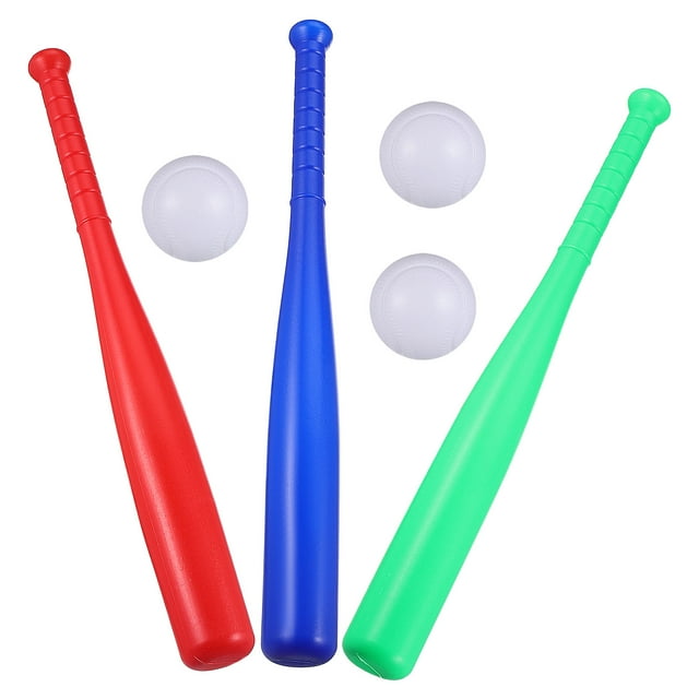 LOLIPPYY Ensemble de Baseball pour Enfants 5 Pcs Vert Forme de Batte Forme de Balle Jeu Intérieur Anniversaire Tout-Petit