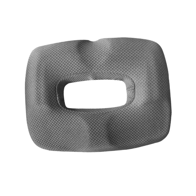 Cojín de asiento con forma de dona rellena, cojín de dona, almohada para posicionar los glúteos, dona gris