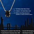 thumbnail image 2 of Gem Stone King 14K Yellow Gold Black Sapphire Pendant Necklace for Women | 1.66 Cttw | Gemstone September Birthstone | Oval 8X6MM | With 18 inch Chain, 2 of 6