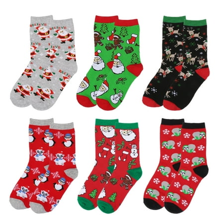 

SOIMISS 6 Pairs Christmas Socks Middle Tube Stockings Fashion Socks for Autumn Cold Winter Days