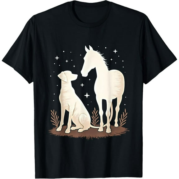 Easily Distracted By Horses and Dogs Equestrian T-Shirt