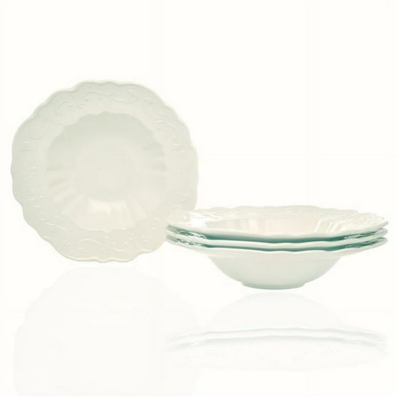 Red Vanilla FQ900-421 30 oz Country Estate Cereal & Soup Bowl - 7 in. - Set of 4